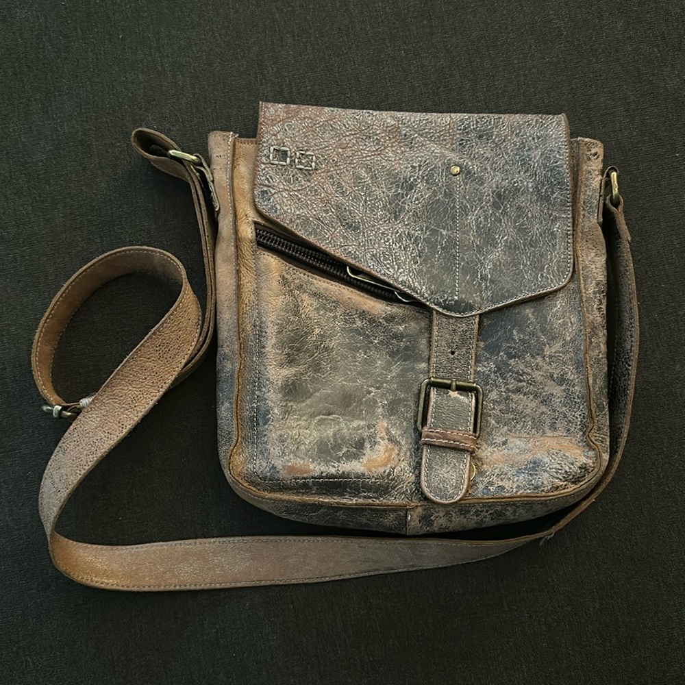 Bed Stu Venice Beach Leather Crossbody bag- vintage brown